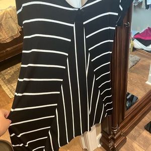 Perfect condition short sleeve black with white stripes ..smoke free home